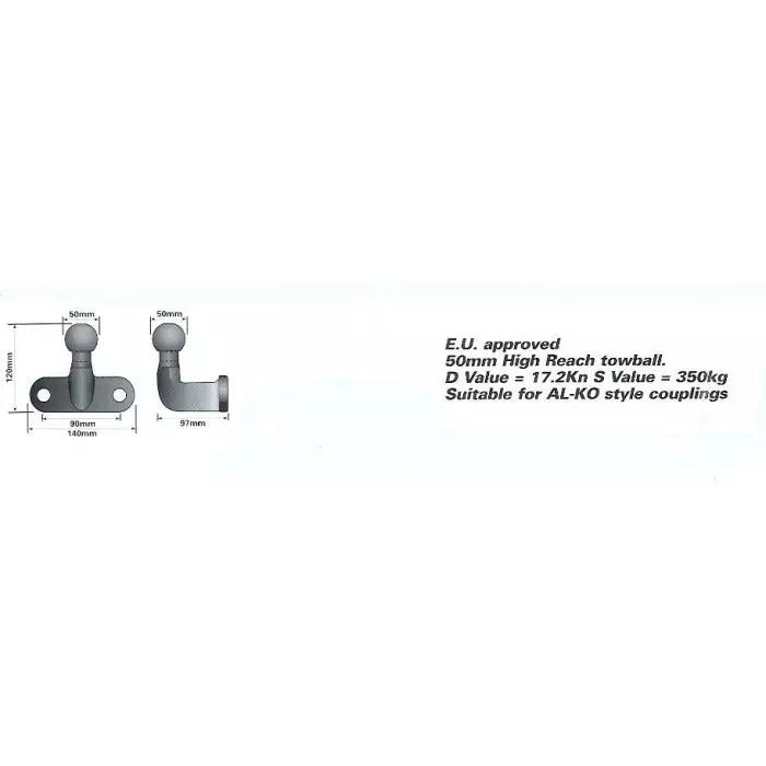 High reach towball D=17.2KN