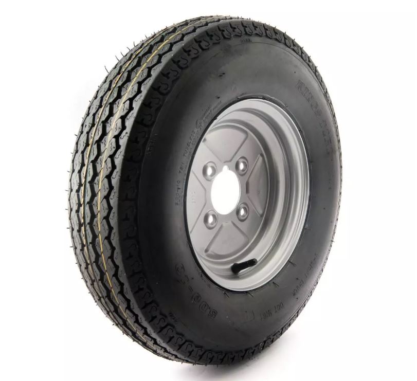 5.00-10, 6 ply, 4 on 4" PCD wheel assembly