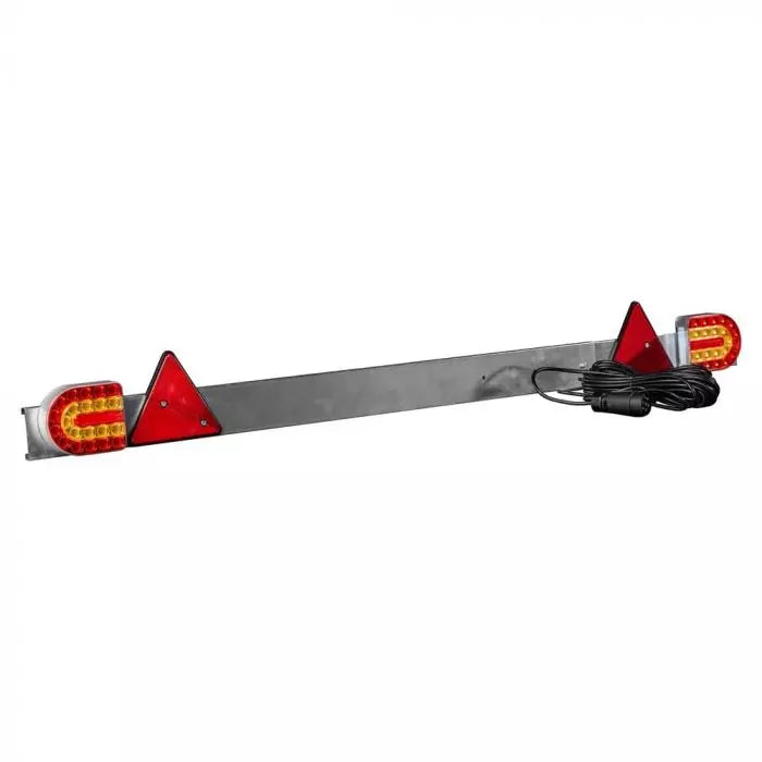 LED Trailer Light Extendable Aluminum Board, Board Length 1.3-1.9 Meters, Cable Length 10 Meters, DC12V, 7Pin EU Standard Plug,