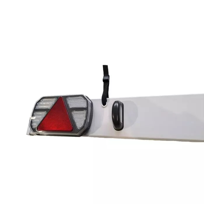 LED Trailer Light Board, DC12-24V, 5ft/1.53m White PVC Board, 2 TB-63RU LED Lights, 2 TL414097 License Plate Lights, 10m Cable w