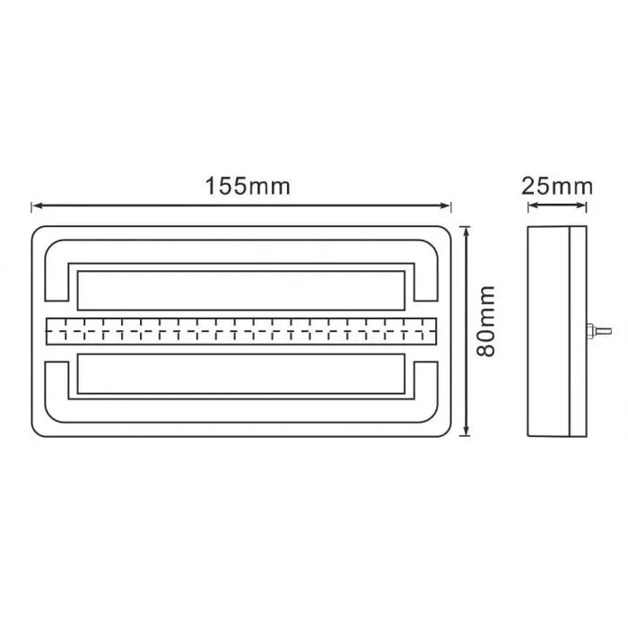 LED Trailer Light Kit, DC12-24V, IP65, Enhanced Magnetic Base, 2.5M Cable Between Lights, 7.5M Cable to Plug, Dynamic Indicator