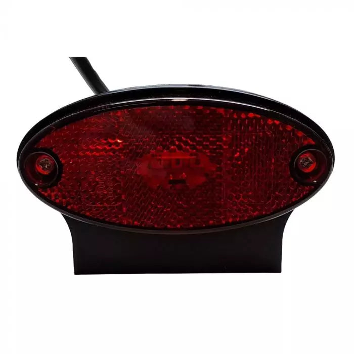 LED TrailerTek Oval Side Marker Light, Red Lens, 12/24V
