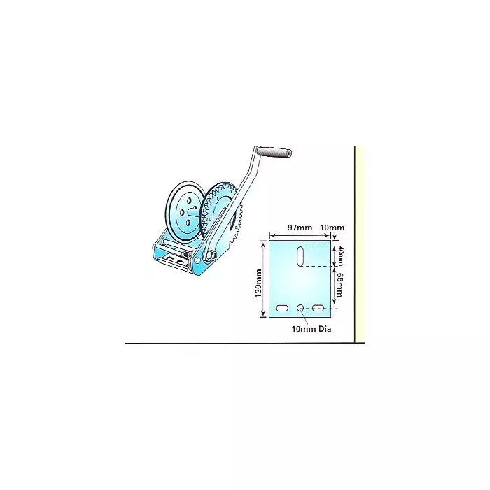 TT 551 hand winch, 1500 kg. breaking cap. c/w strap