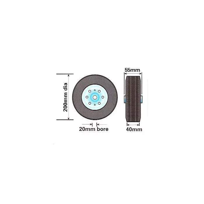Spare Steel Wheel For TT Jockey Wheels 200mm