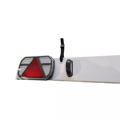 LED Trailer Light Board, DC12-24V, 5ft/1.53m White PVC Board, 2 TB-63RU LED Lights, 2 TL414097 License Plate Lights, 10m Cable w