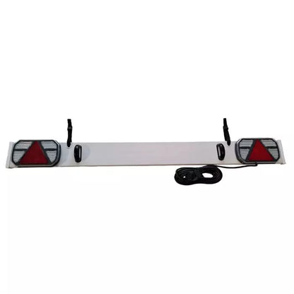 LED Trailer Light Board, DC12-24V, 5ft/1.53m White PVC Board, 2 TB-63RU LED Lights, 2 TL414097 License Plate Lights, 10m Cable w