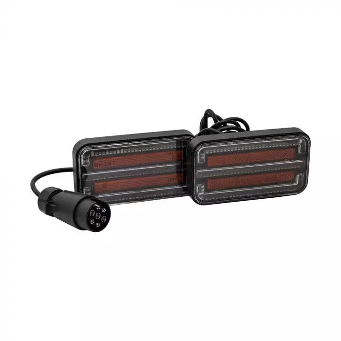 LED Trailer Light Kit, DC12-24V, IP65, Enhanced Magnetic Base, 2.5M Cable Between Lights, 7.5M Cable to Plug, Dynamic Indicator